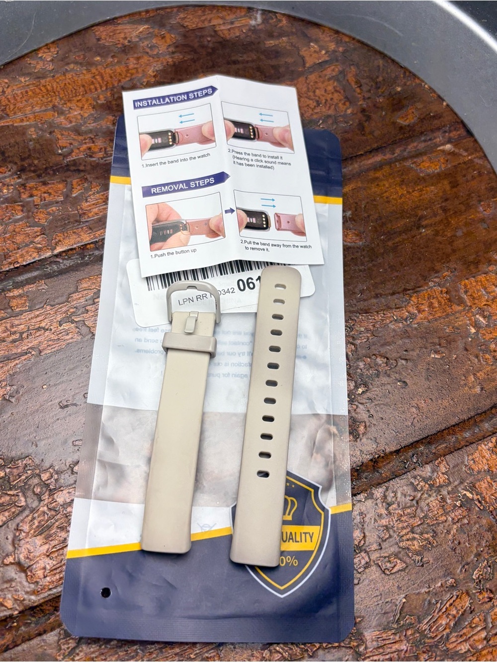 fitbit Replacement Watch Band in Beige/Cream